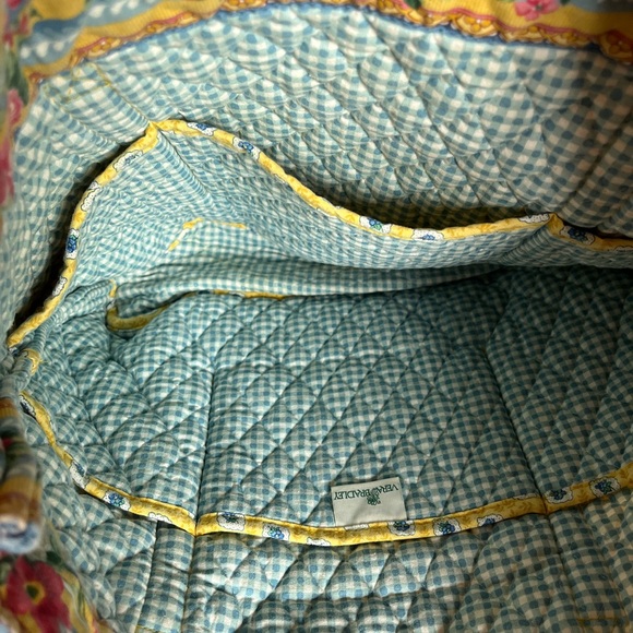 RARE Vera Bradley Elizabeth Yellow Floral Tote Bag Purse Bag 90s Y2K 2000s - Picture 8 of 8